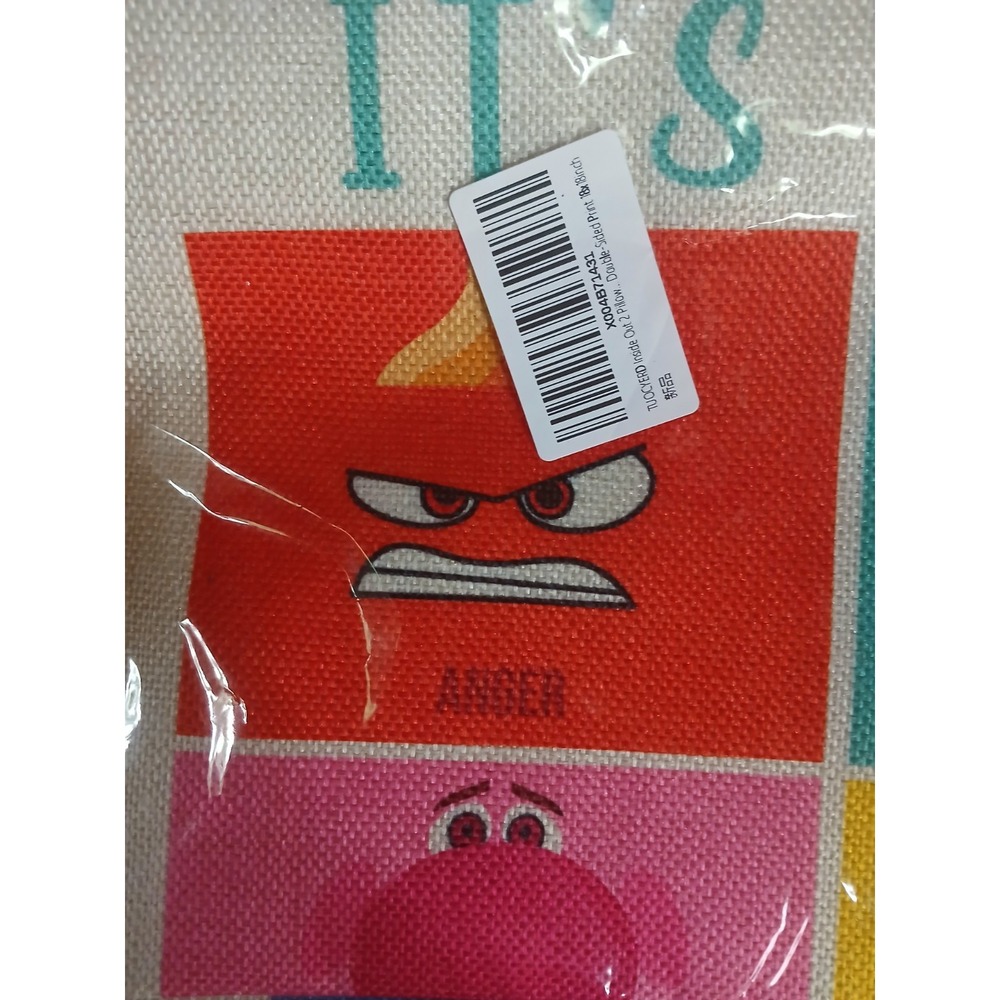 2 Inside Out 2 Pillow Case Burlap/canvas 18 by 18" Tuocyerd Double-sided C4 - Picture 4 of 7